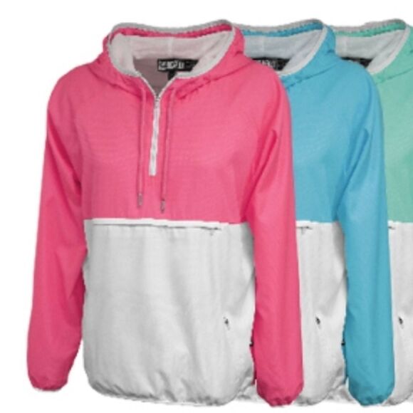 Pennant Colorblock Half Zip Hooded Pullover Rain Jacket XL - Picture 1 of 7